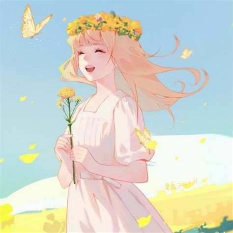 微笑温柔头像动漫女生