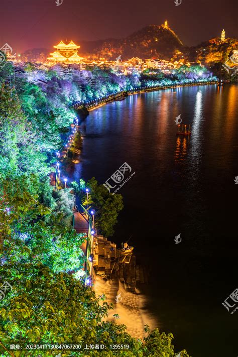 柳州柳江夜景,溪流河流,自然风景,摄影素材,汇图网www.huitu.com