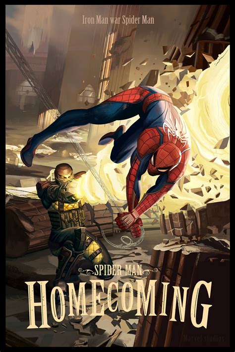 电影海报欣赏：蜘蛛侠:英雄归来 - 设计之家