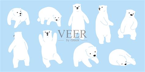 熊北极熊泰迪图标涂鸦插图矢量卡通插画图片素材_ID:310137603-Veer图库