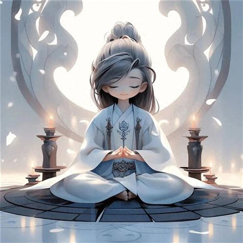 修仙打坐古风头像女生动漫