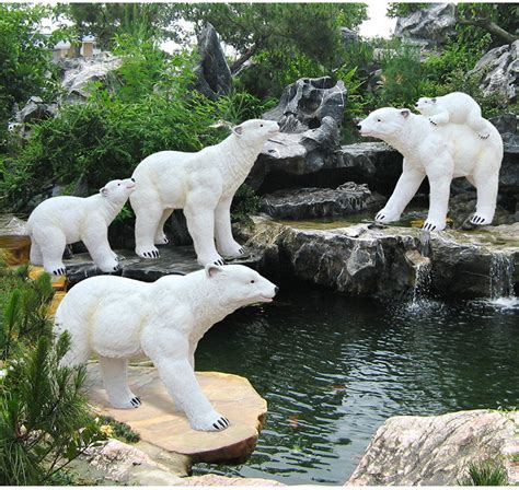 玻璃钢卡通雕塑 北极熊雕塑 白熊雕塑-建材网