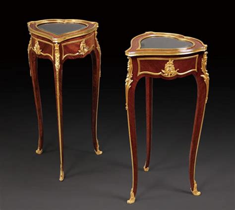 SOLD ｜ 法国拿破仑三世时期路易十五风格黑檀木游戏边桌 - AURA OBJECT