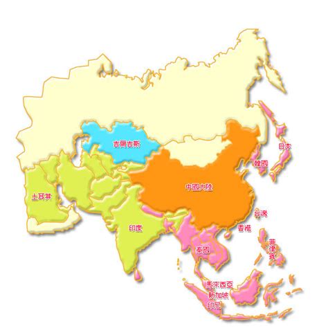 亚洲地区图图片