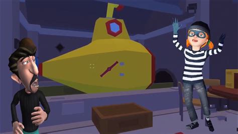 疯狂小偷：机器人抱住了塔米，塔米偷了一艘潜水艇回家！