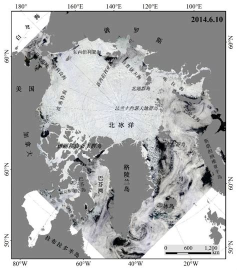 北极地图图片