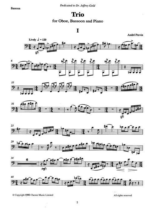 巴松双簧管与钢琴三重奏 - 全屏看谱