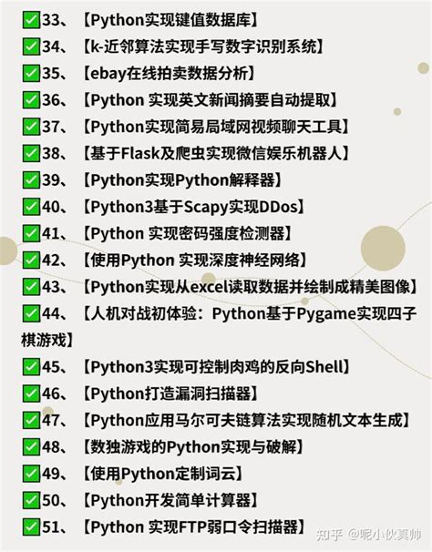 Python70个练手项目，推荐给缺少项目实战经验的人 - 知乎