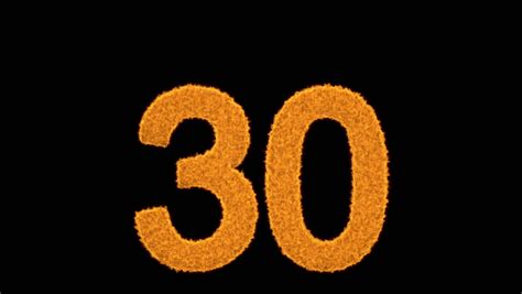 Golden Number 30 with Fiery Stock Footage Video (100% Royalty-free) 9613757 | Shutterstock