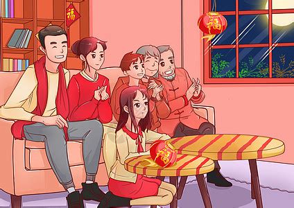 一家人吃饺子团圆插画插画图片下载-正版图片401804917-摄图网