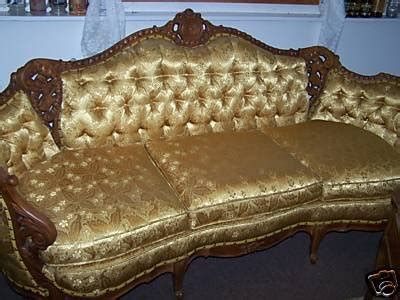 Antique French Provincial Couch / Sofa & Chair | #46021257