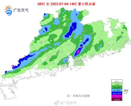 从过去六小时的降雨量来看，几块近乎平行的雨带大值区是……_澎湃号·政务_澎湃新闻-The Paper