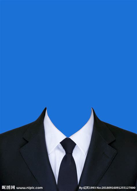 白衬衫蓝领带证件照模板设计图__PSD分层素材_PSD分层素材_设计图库_昵图网nipic.com