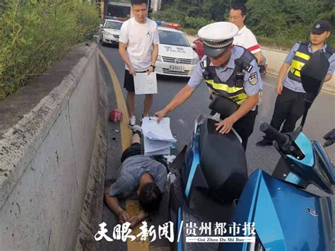 男子骑车中暑倒地昏迷 热心市民和交警及时救助