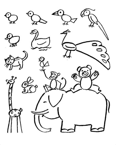 30种常见动物简笔画 30种常见动物简笔画图片 - 抖兔教育