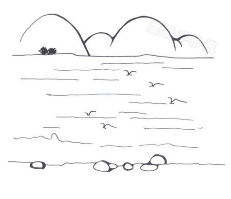 画大海和沙滩的简笔画,画一幅大海怎么画,竹林的简笔画怎么画_大山谷图库