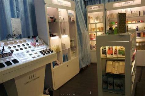 钢木化妆品柜子展示柜货架美妆店护肤品美容产品展柜陈列柜台货柜-阿里巴巴