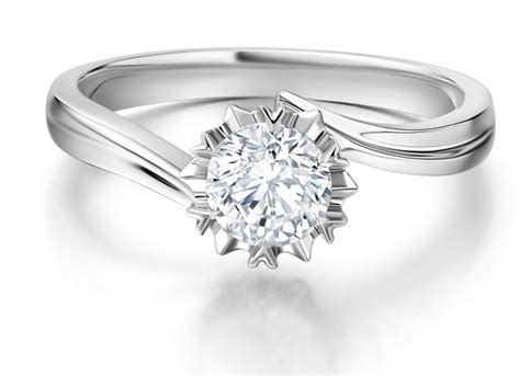 18K金南非钻石结婚戒指女 扭臂六爪雪花款戒托空托可镶嵌钻石宝石-阿里巴巴