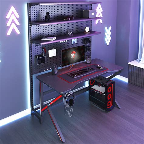 电竞桌椅组合套装台式电脑桌家用桌子书桌卧室专业RGB游戏桌全套_虎窝淘