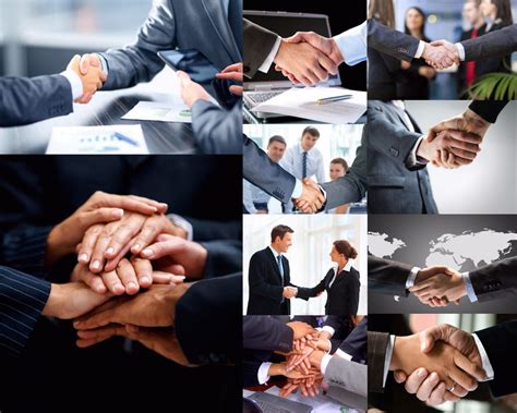 商务合作握手摄影高清图片 - 爱图网