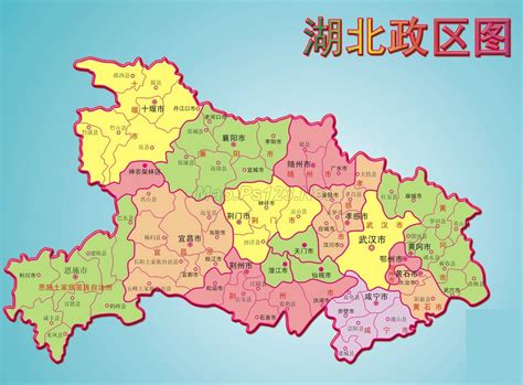 湖北行政区划图图片