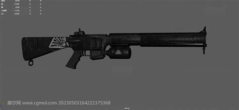 自动突击步枪 M16A2榴弹枪 榴弹炮_枪械武器模型下载-摩尔网CGMOL