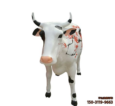 玻璃钢奶牛_景区动物彩绘雕塑_厂家图片价格-玉海雕塑