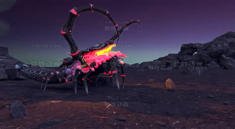 蝎子怪物模型带绑定Maya模型 - CG模型 - 微妙网wmiao.com