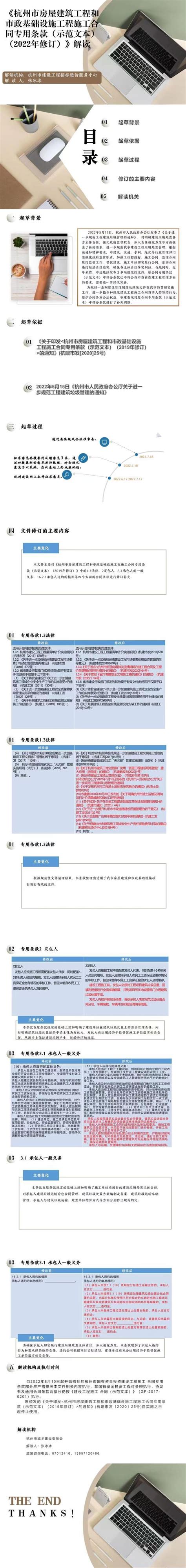 杭州市建委关于印发《杭州市房屋建筑工程 和市政基础设施工程施工合同专用条款 （示范文本）（2022年修订）》的通知图解