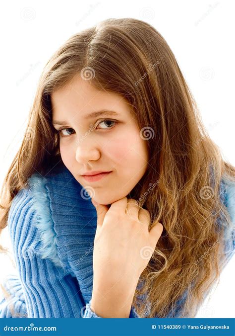 Young Cute Teen Girl Portrait Outdoors. Nature. Stock Photo - Image of ...
