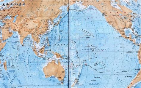 太平洋地图高清版大图下载-太平洋地图高清全图中文版完整版可放大 - 极光下载站