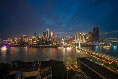 重庆渝中半岛夜景城市高清图片下载-正版图片501390784-摄图网