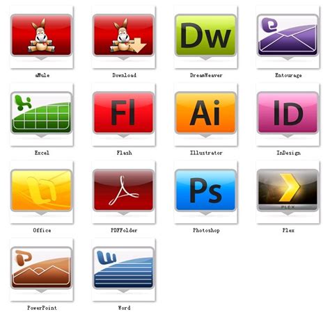 常用设计软件图标 Adobe全家桶图标 - 菜鸟图库