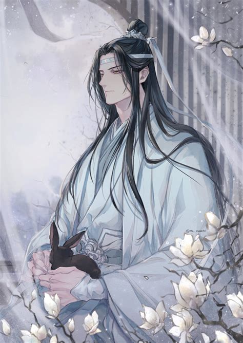 手绘古风蓝湛头像女生版