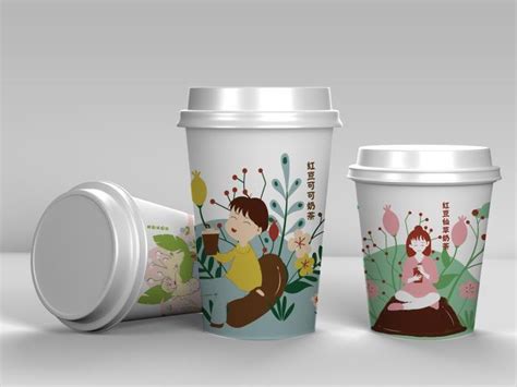 三款奶茶包装设计_取名太懒-站酷ZCOOL