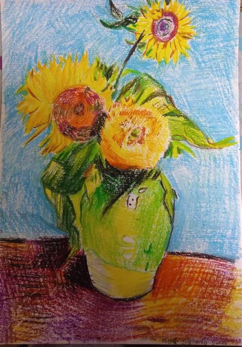 梵高 油画《向日葵》 --- 向日葵是梵高喜爱… - 高清图片，堆糖，美图壁纸兴趣社区