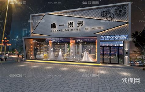 新中式珠宝店门面门头3d模型下载_ID10014943_3dmax免费模型-欧模网