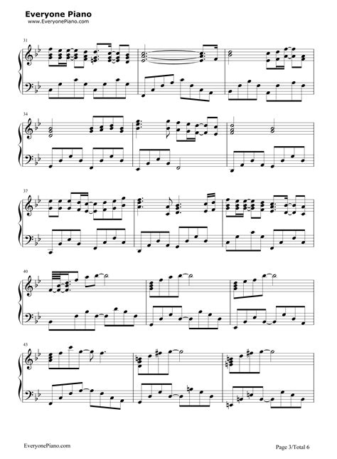 许愿-梁咏琪,古巨基五线谱预览3-钢琴谱文件（五线谱、双手简谱、数字谱、Midi、PDF）免费下载