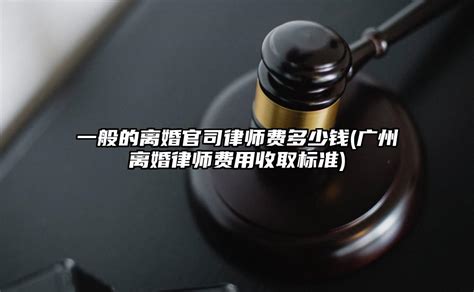 一般的离婚官司律师费多少钱(广州离婚律师费用收取标准) - 法助手