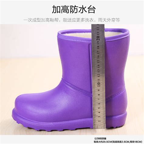 2021新款加绒加厚软底中筒保暖防水雨靴轻便一体式雪地靴工作鞋-淘宝网