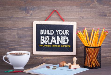 建立你的品牌概念信任设计战略营销木制背景插画图片下载-正版图片502736766-摄图网
