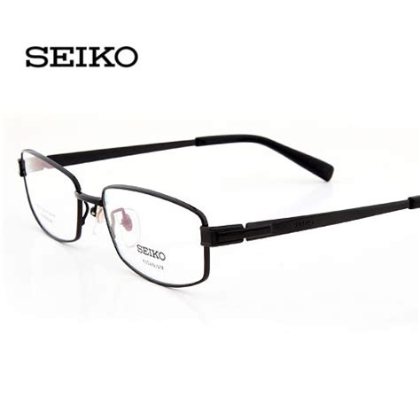 精工H01046黑色C3 全框男士 商务型纯钛 近视眼镜架