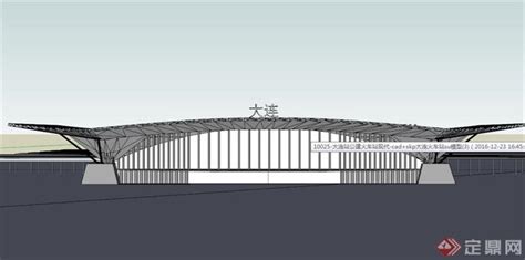6个大连火车站建筑概念设计方案SU模型[原创]