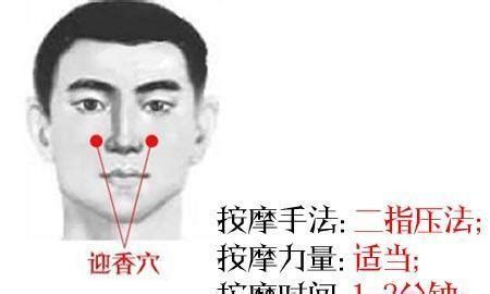 迎香穴位置图图片