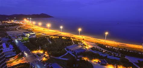 辽宁葫芦岛—夜幕下的城市灯火璀璨