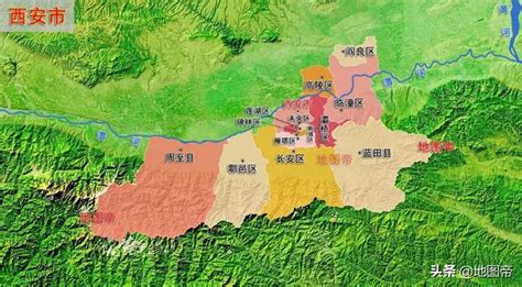 陕西省地形图图片