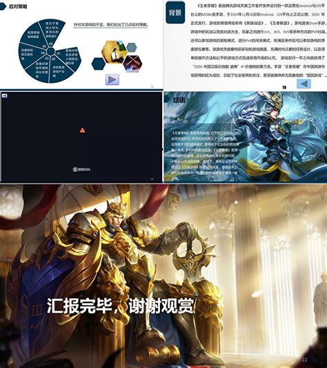 王者荣耀游戏热点发展报告PPT模板下载_熊猫办公