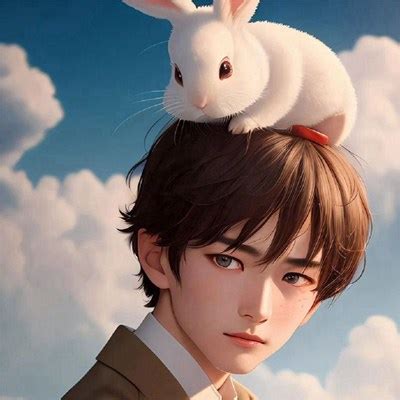 兔子非主流头像男生