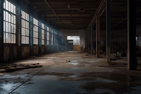 废弃工厂建筑旧墙的宽角度高清图片下载-正版图片504778286-摄图网