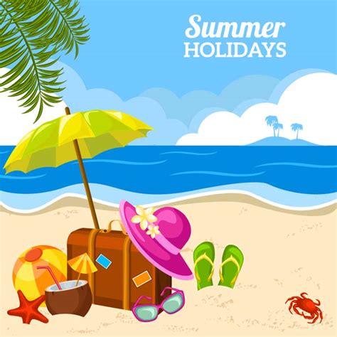 夏季海边度假儿童插画元素素材下载-正版素材401413998-摄图网